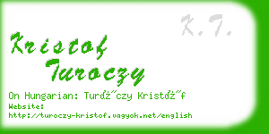 kristof turoczy business card